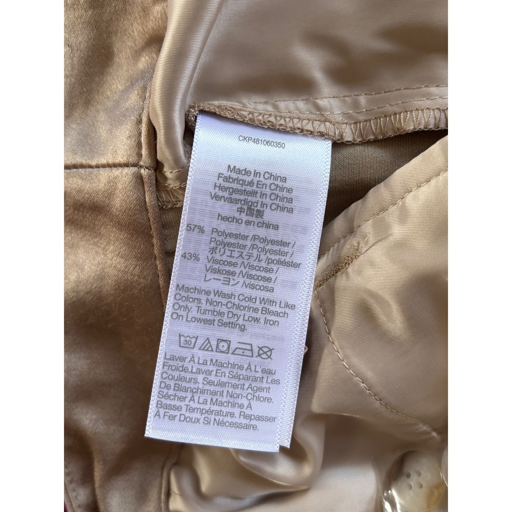 NWT** Madewell Turner Tapered Pant Satin Rose Gold Size 6 Pleated Matchstick - Picture 6 of 11